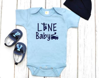 Line Baby Bodysuit - Lineman Baby shirt -Father's Day-Baby Shower Gift-Baby Girl–Baby Boy-Future Lineman-Lineman’s Baby-Lineman Daddy