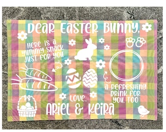 Easter Bunny Placemat - Dear Easter Bunny Placemat - Treats for Easter Bunny - Easter Bunny Tray
