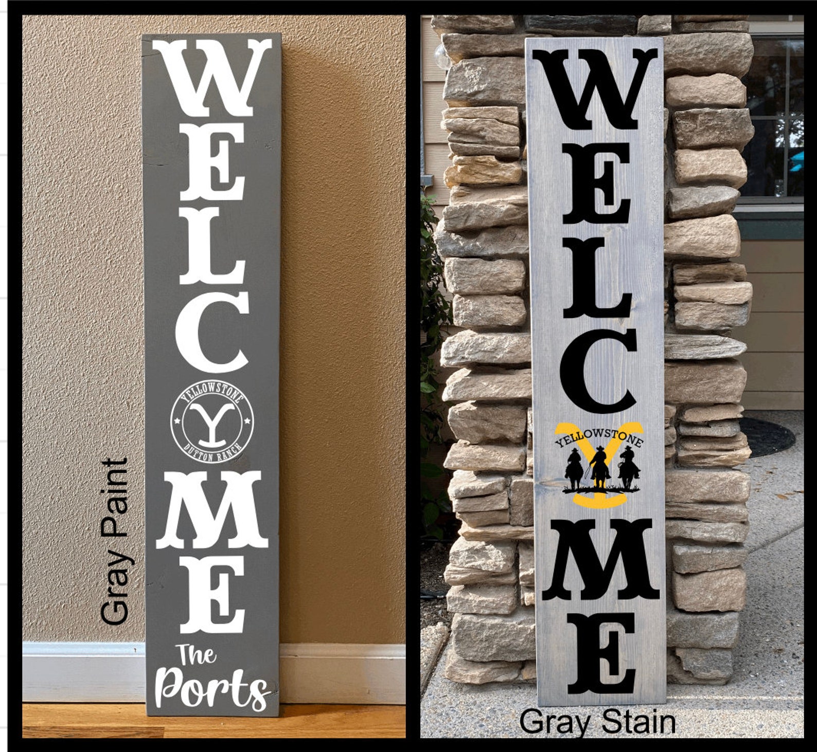 Yellowstone Sign Leaning Sign Porch Leaner Sign Etsy