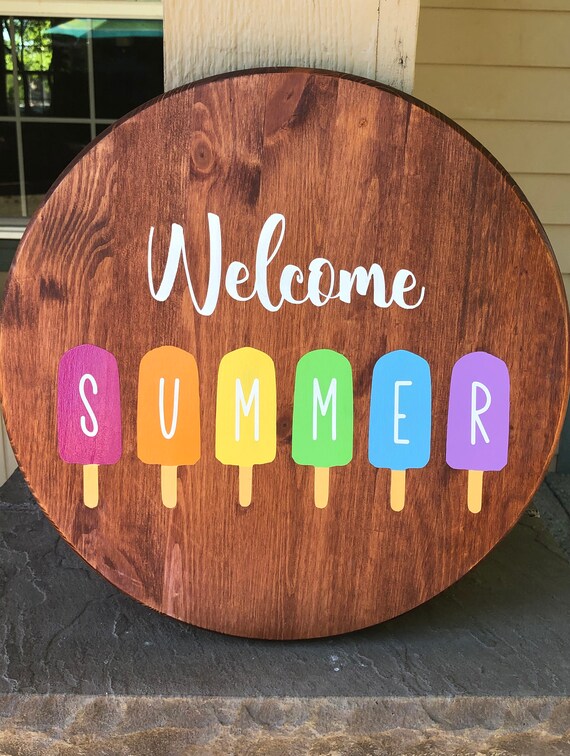 Summer Decor Popsicle Sign Summer Sign Fun Sign Bright Etsy