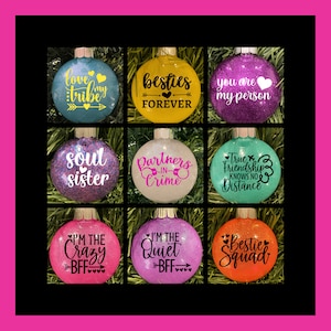 BFF Ornament - Bestie Ornament - Best Friend - Tribe Ornament - Soul Sister Ornament- Personalized Ornament - Christmas Ornament