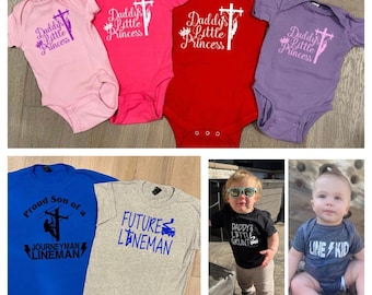 TODDLER & YOUTH Line Kid Shirt - Lineman Child Shirt - Linemans Girl - Linemans Son - Linemans Daughter -Linemans Child