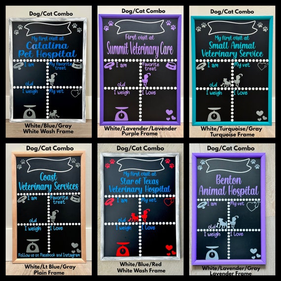 Veterinary First Visit Chalkboard - Vet Visit Chalkboard - Pets