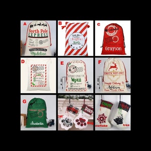Personalized Santa Sacks-Pet Stockings-Family Stockings