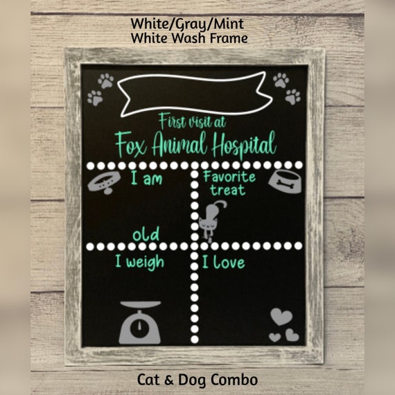 Veterinary First Visit Chalkboard Vet Visit Chalkboard Etsy