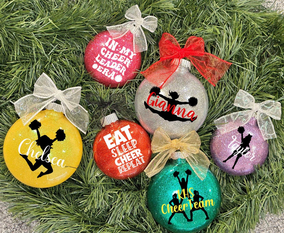 Cheer Ornament - Pom Ornament - Cheerleader Ornament - Cheer Coach Ornament - Pom Pon Ornament- Cheer Mom Ornament - Christmas Ornament