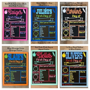 First Day of School Sign * First Day of School Chalkboard * Last Day of School Chalkboard * Back to School Sign * Reusable First Day Sign *