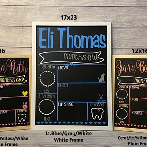Monthly Baby Chalkboard - Milestone Chalkboard - Baby Shower Gift - Baby Girl - Baby Boy - Baby Chalkboard