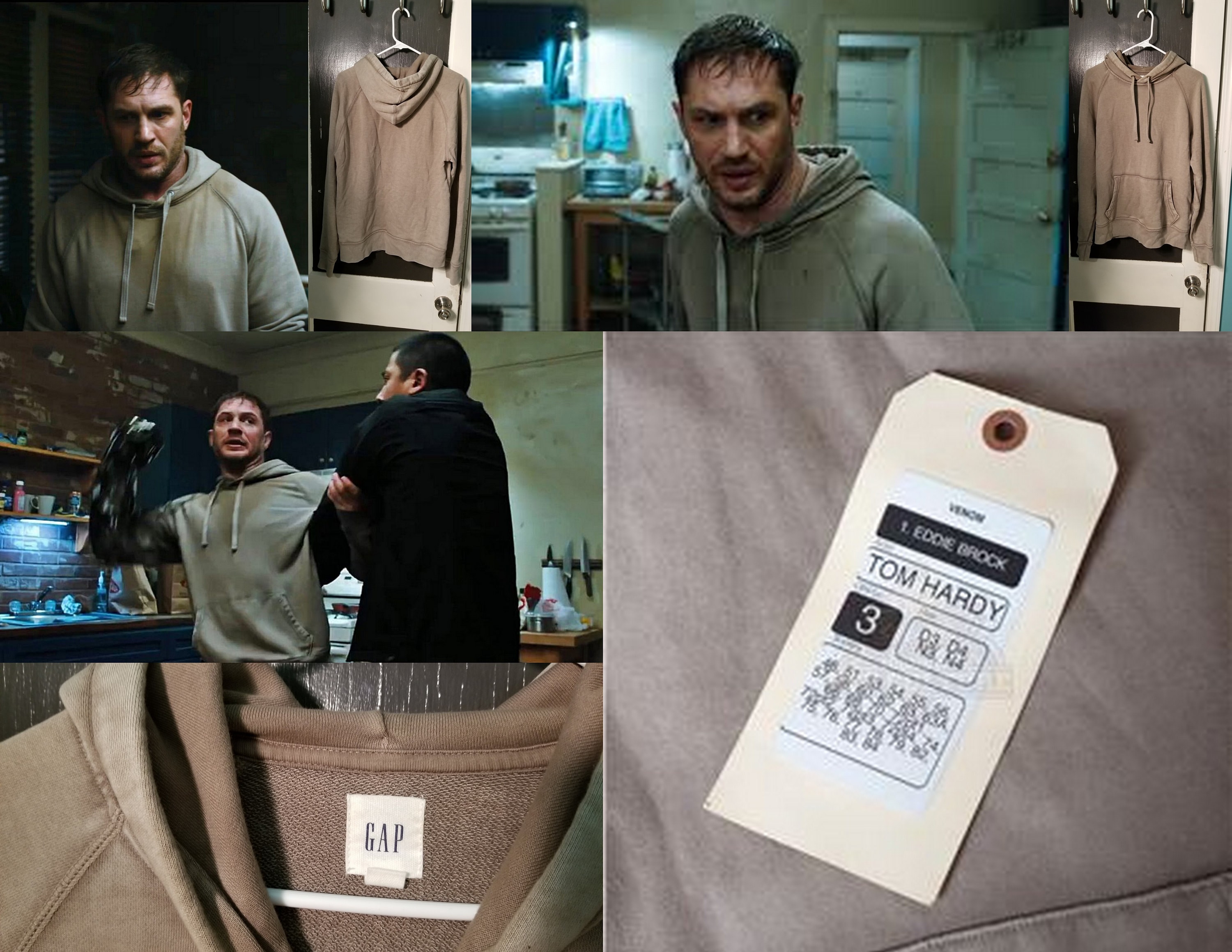 Tom Hardy Eddie Brock Costume Cosplay BEIGE Hoodie Venom Mens - Etsy Canada