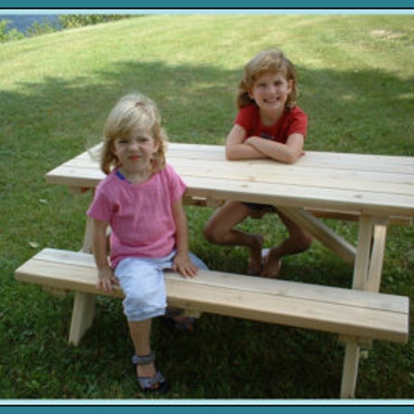 Kid's Deluxe Cedar Picnic Table