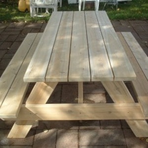 6 ft. cedar picnic table