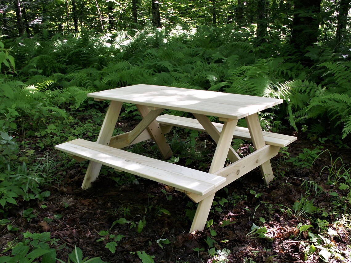 Toddler Cedar Picnic Table Etsy