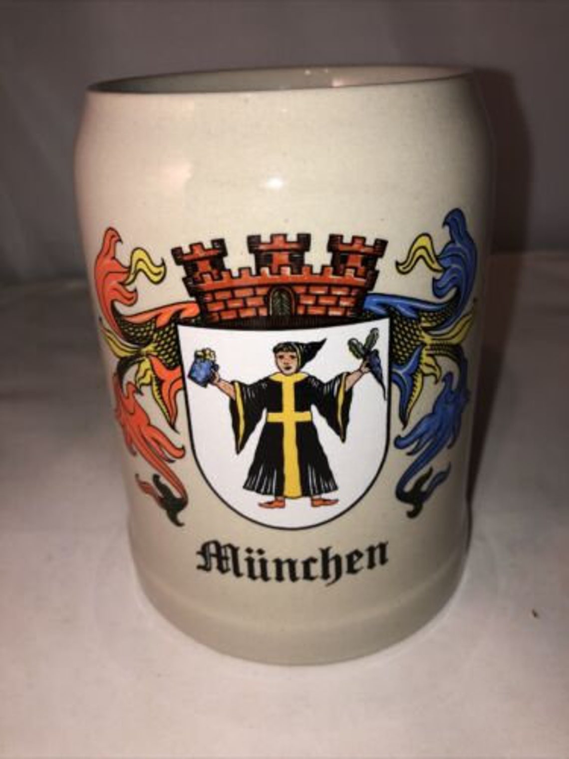 Munchen 0.5L Beer Stein Crockery Stoneware Mug West Germany Etsy