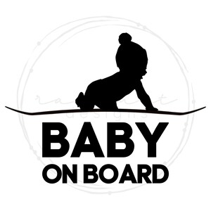 Baby On Board Decal Baby On Snowboard