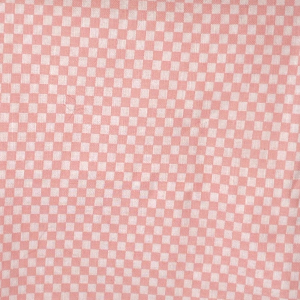 Vintage OOP by St. Nicole Designs and Benartex Inc pink and white checkered pattern