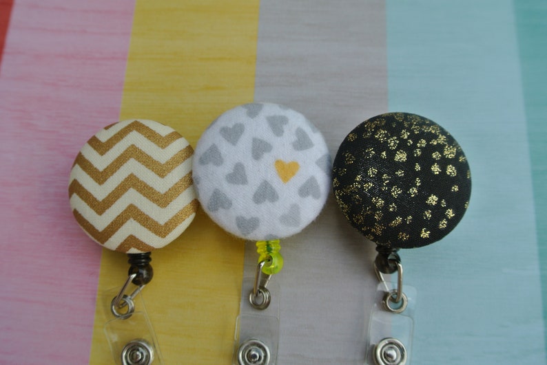 Heart of Gold Dot Interchangeable Badge Reel Cover for RN PT OT Teacher Student Preceptor Gift