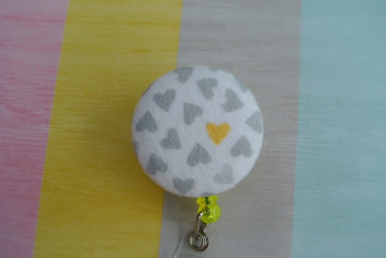 Heart of Gold Dot Interchangeable Badge Reel Cover for RN PT OT Teacher Student Preceptor Gift