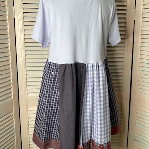 Upcycled, Refashioned, Boho Hippie, Country, Chic Tunic Top. Size 12