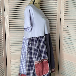Upcycled, Refashioned, Boho Hippie, Country, Chic Tunic Top. Size 12