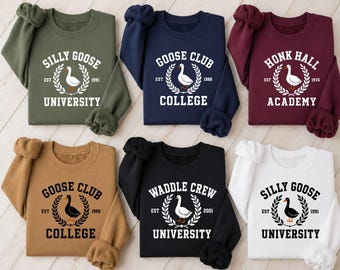 Dumme Gans Varsity SVG PNG JPG Bundle, Gans College Universität Akademie Designs, Vintage Preppy Gans Digital Download