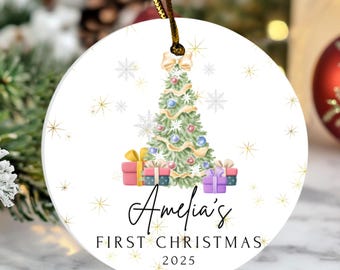 Personalized Baby Christmas Ornament, First Christmas, Custom Name Christmas Gift