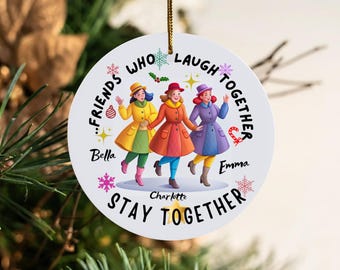 Personalized Friends Christmas Ornament: Custom Ceramic Keepsake