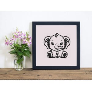 Baby Elefant Kreuzstich Muster PDF / SVG | Tier Kreuzstich Muster | Sofortiger Download