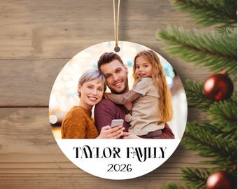Personalized Family Photo Ornament: Custom Ceramic Keepsake
