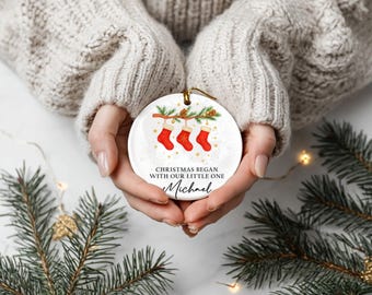 Baby’s First Christmas Ornament • Personalized Family Christmas Ornament • New Baby Holiday Keepsake