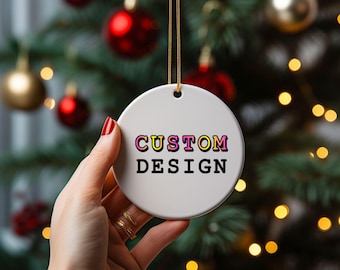 Personalized Photo Ceramic Ornament: Custom Keepsake Gift