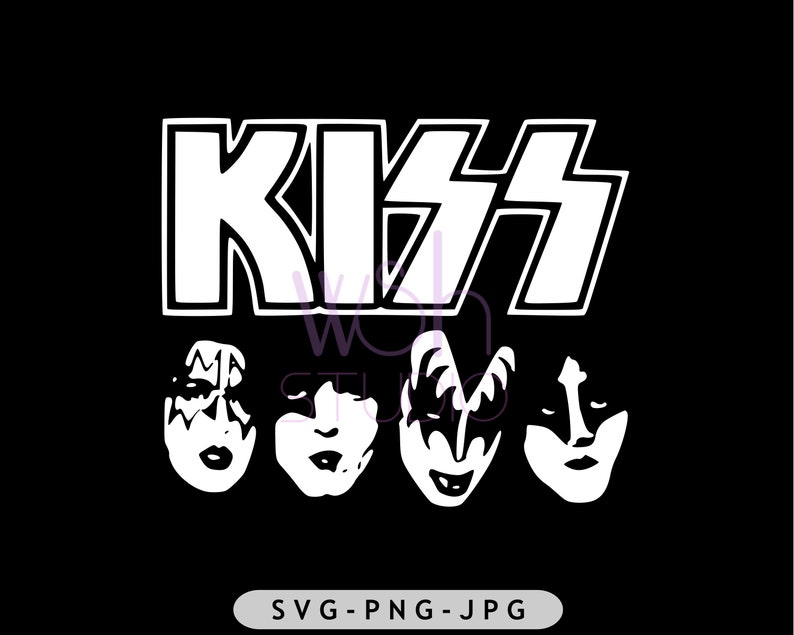 Buy 4 Pay For 2 Kiss Band Face Logo Digital Download Svg Etsy