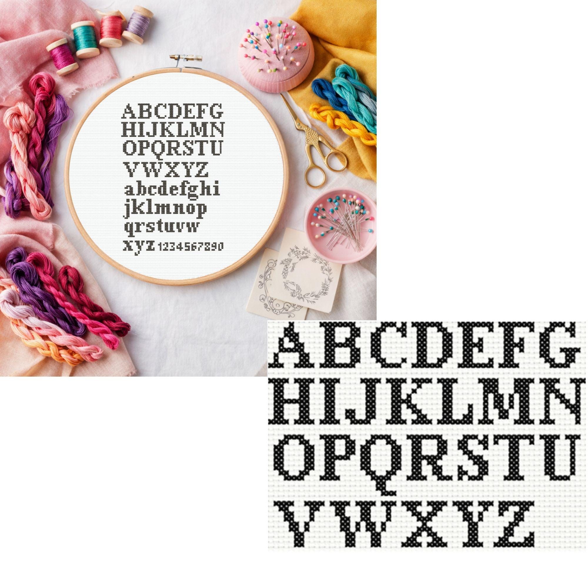 Personalized Font Cross Stitch Pattern, Custom Text Cross Stitch Design ...