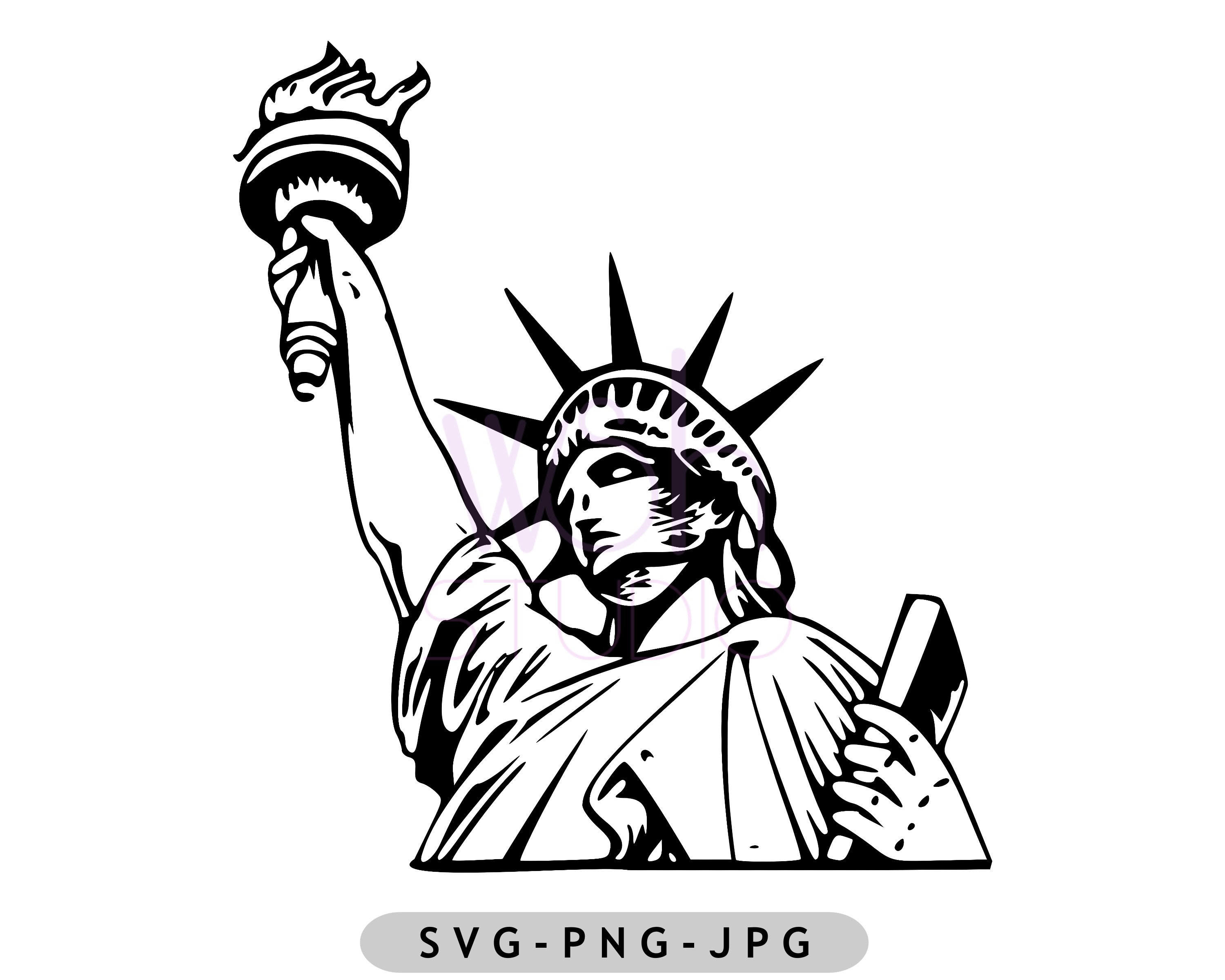 Statue of Liberty Digital Download/svg, png, jpg files, For Silhouette