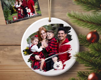 Personalized Photo Ceramic Ornament: Custom Christmas Keepsake