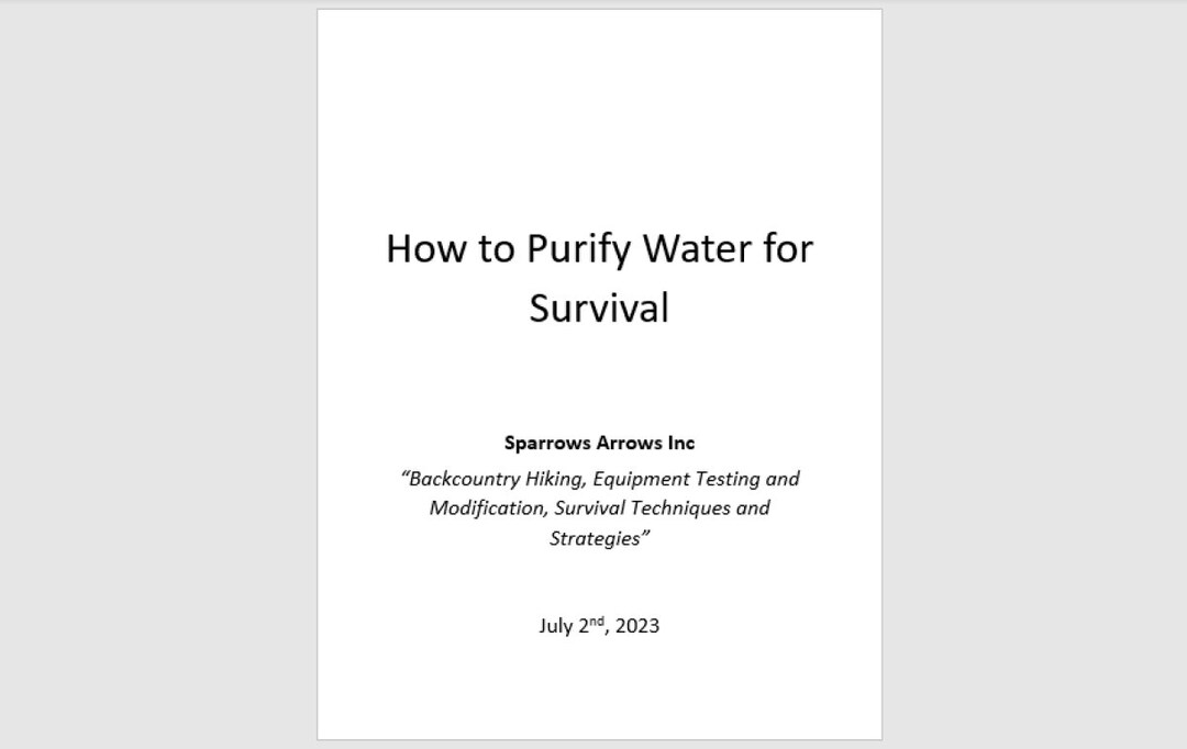 How to Purify Water for Survival A Quick Guide PDF Digital Etsy