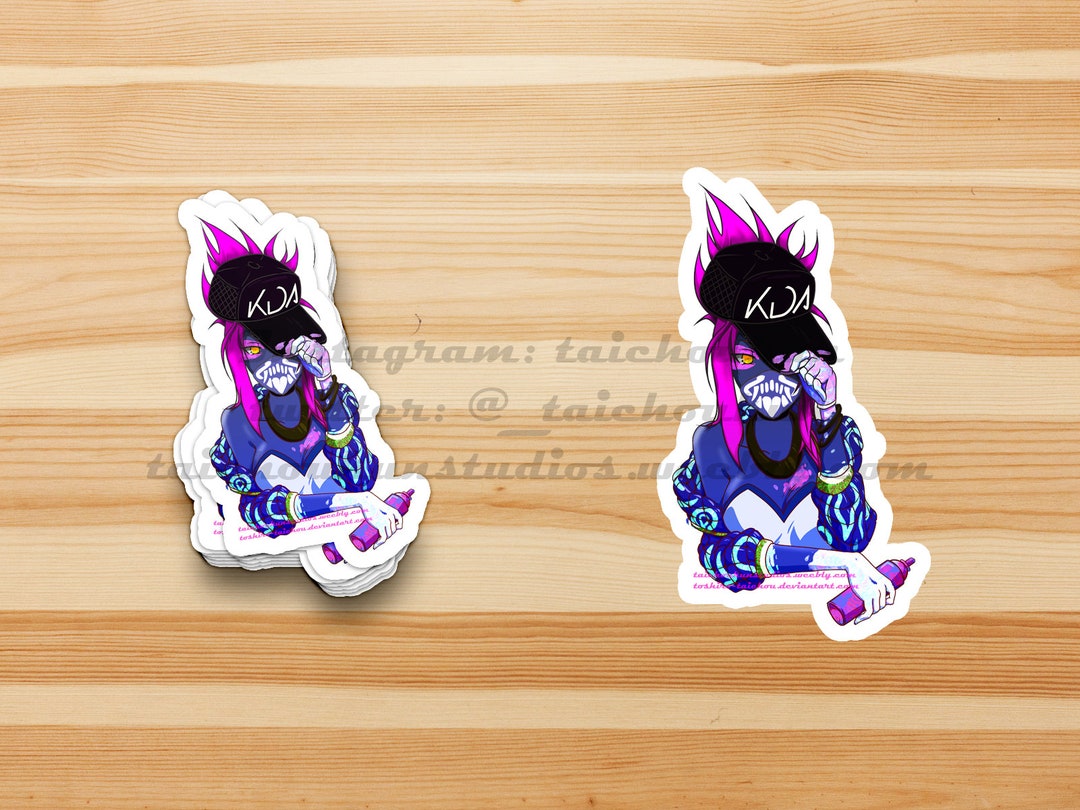 KD/A Akali Neon Sticker - Etsy
