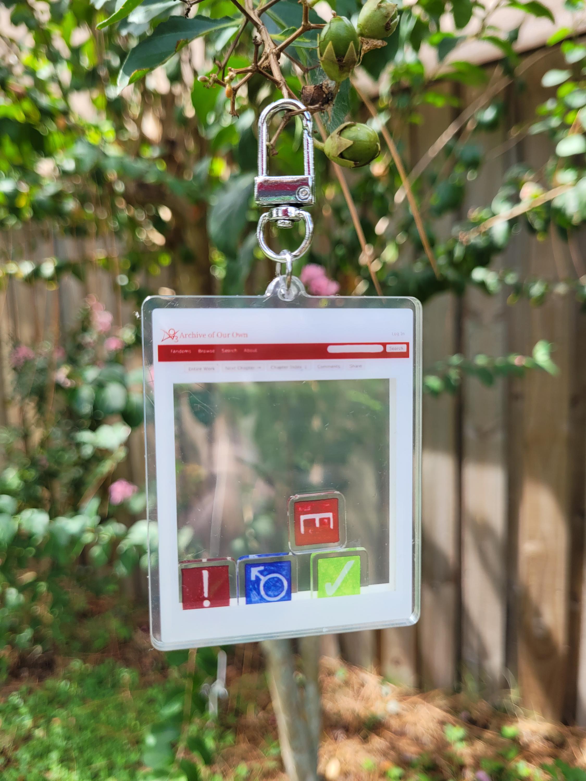 Toxic Yaoi AO3 Shaker Charm Keychain (3