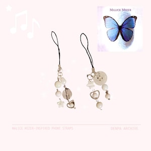 Malice Mizer-Inspired VKei Gothic Phone Charm Kawaii Japanese Keitai Cell Phone Strap Trinket Keychain