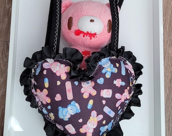 Menhera Jirai Kei Yami Kawaii Goth Frilled Puffy Bag - Made with Japanese Fabric