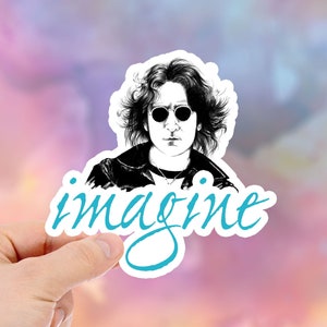 Imagine Vinyl Sticker, Lennon Sticker, Cute Stickers, The Beatles, Waterproof Stickers, Free Shipping, John Lennon, Fun Stickers Item051