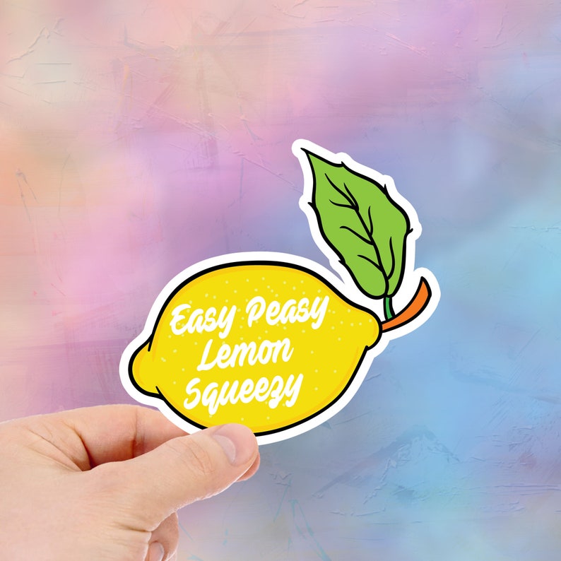 Easy Peasy Lemon Squeezy Sticker Sticker Decals Laptop Etsy