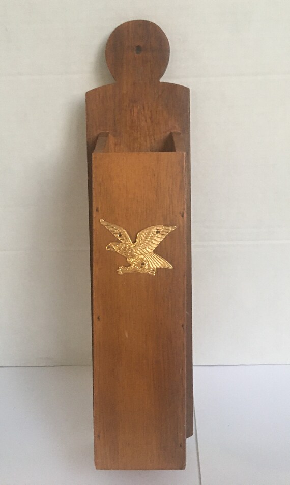 Vintage Fireplace Matchstick Holder With Gold American Eagle | Etsy