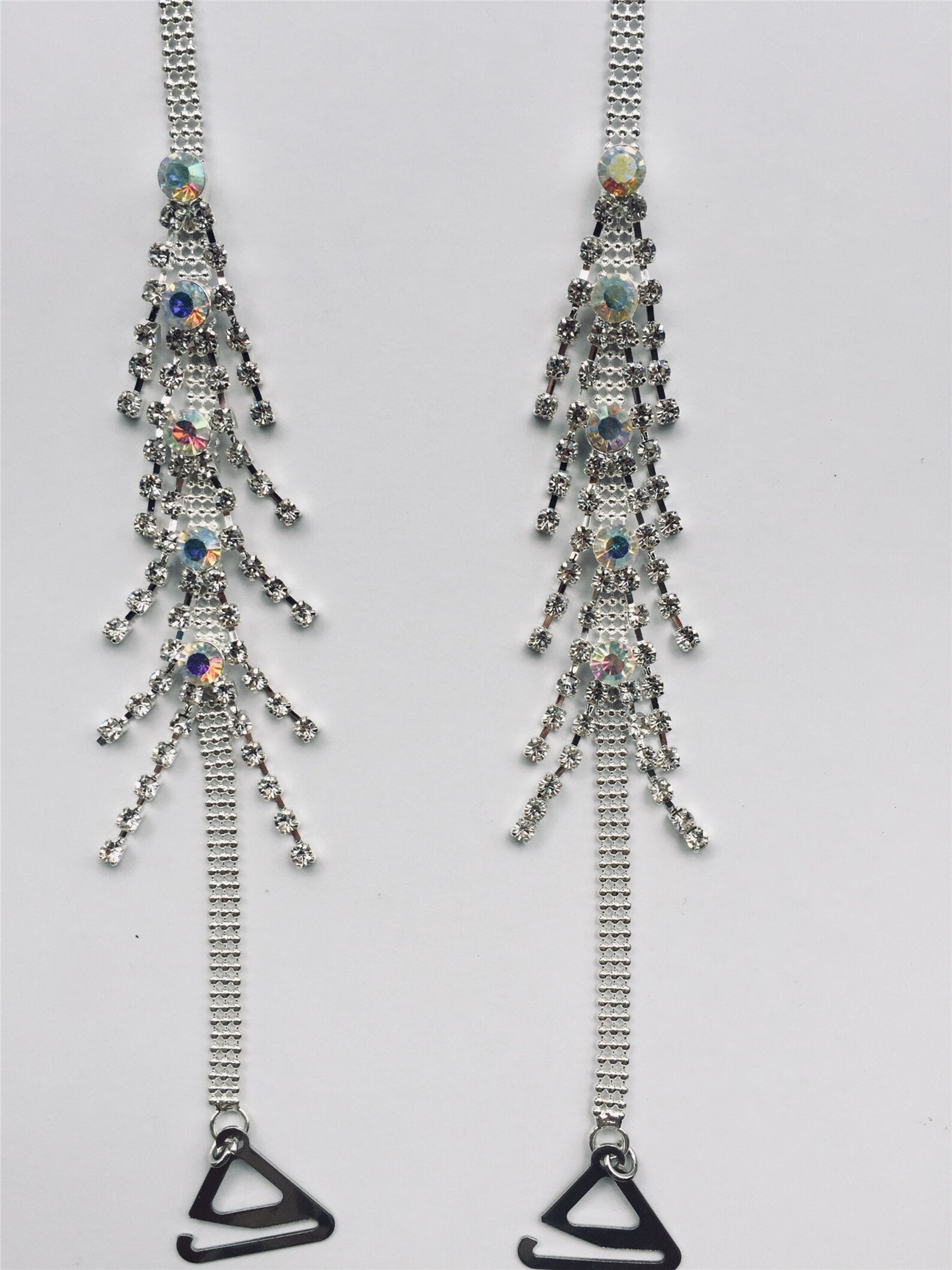 Silver Rhinestone Bra Strap Decorative Tassel Bra Straps Dress Etsy