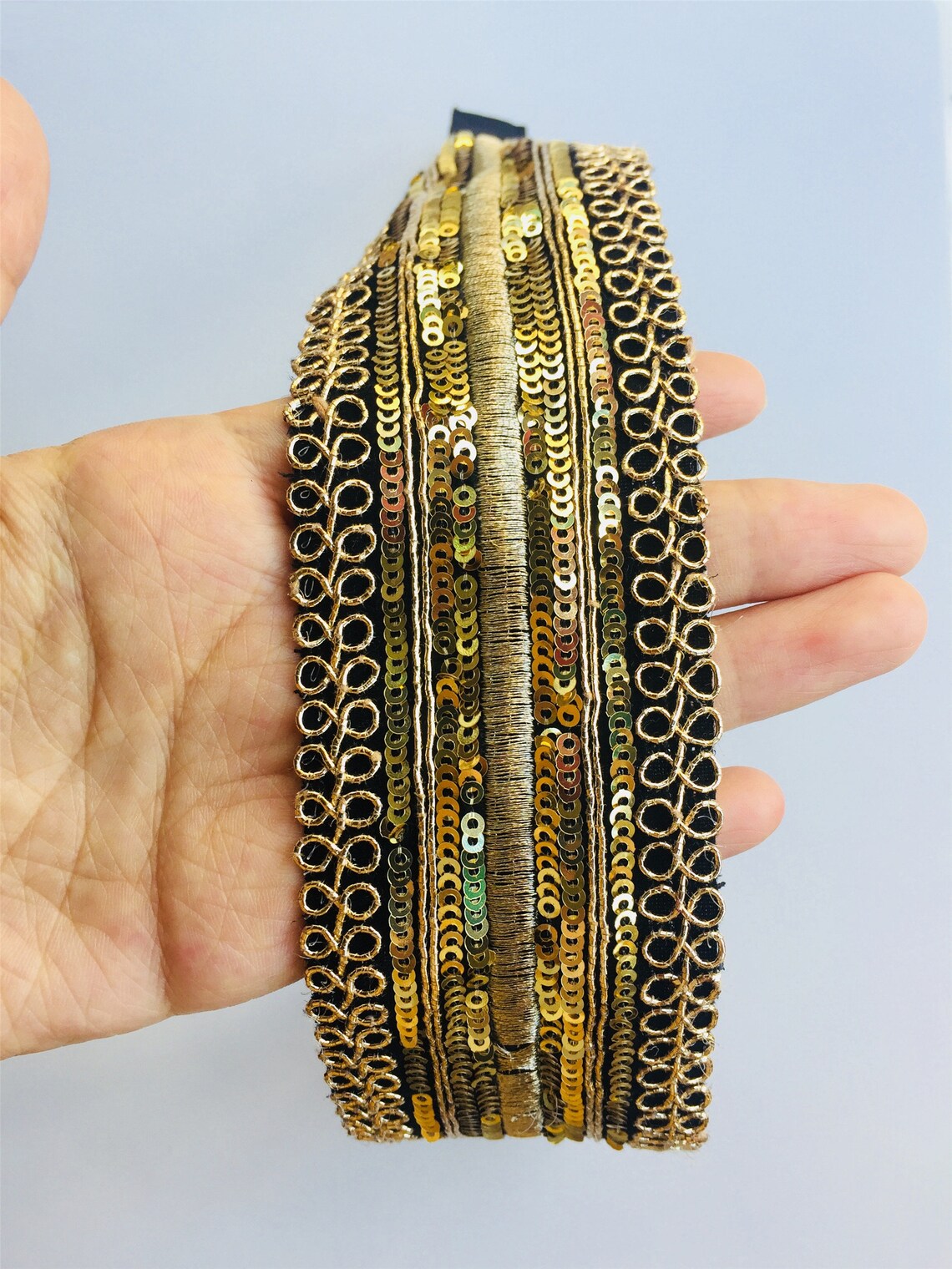 Gold Headband Ladies Sequin Engagement Wedding Party Headband Etsy