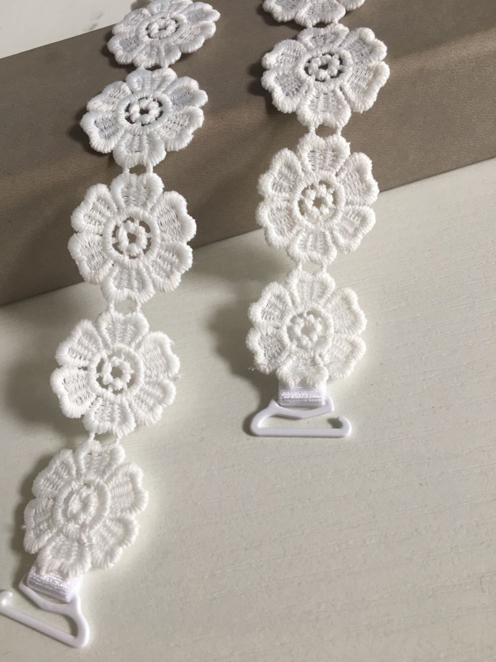 White Small Flower Bra Straps Etsy