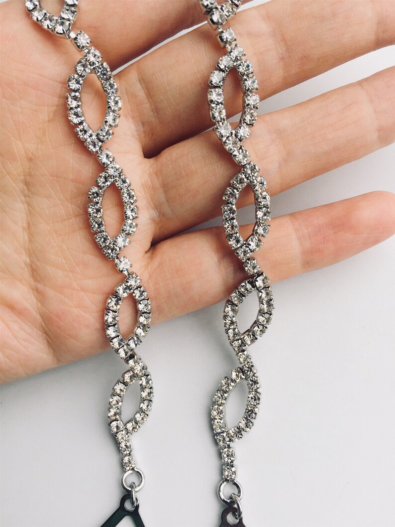 Silver Rhinestone Bra StrapDecorative Shoulder Straps for Etsy
