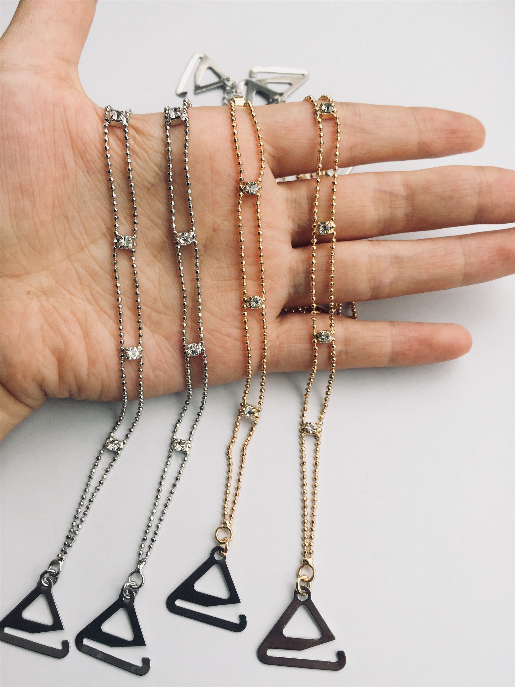 Gold Silver Chain Bra StrapCrystal Beads Decorative Bra Etsy