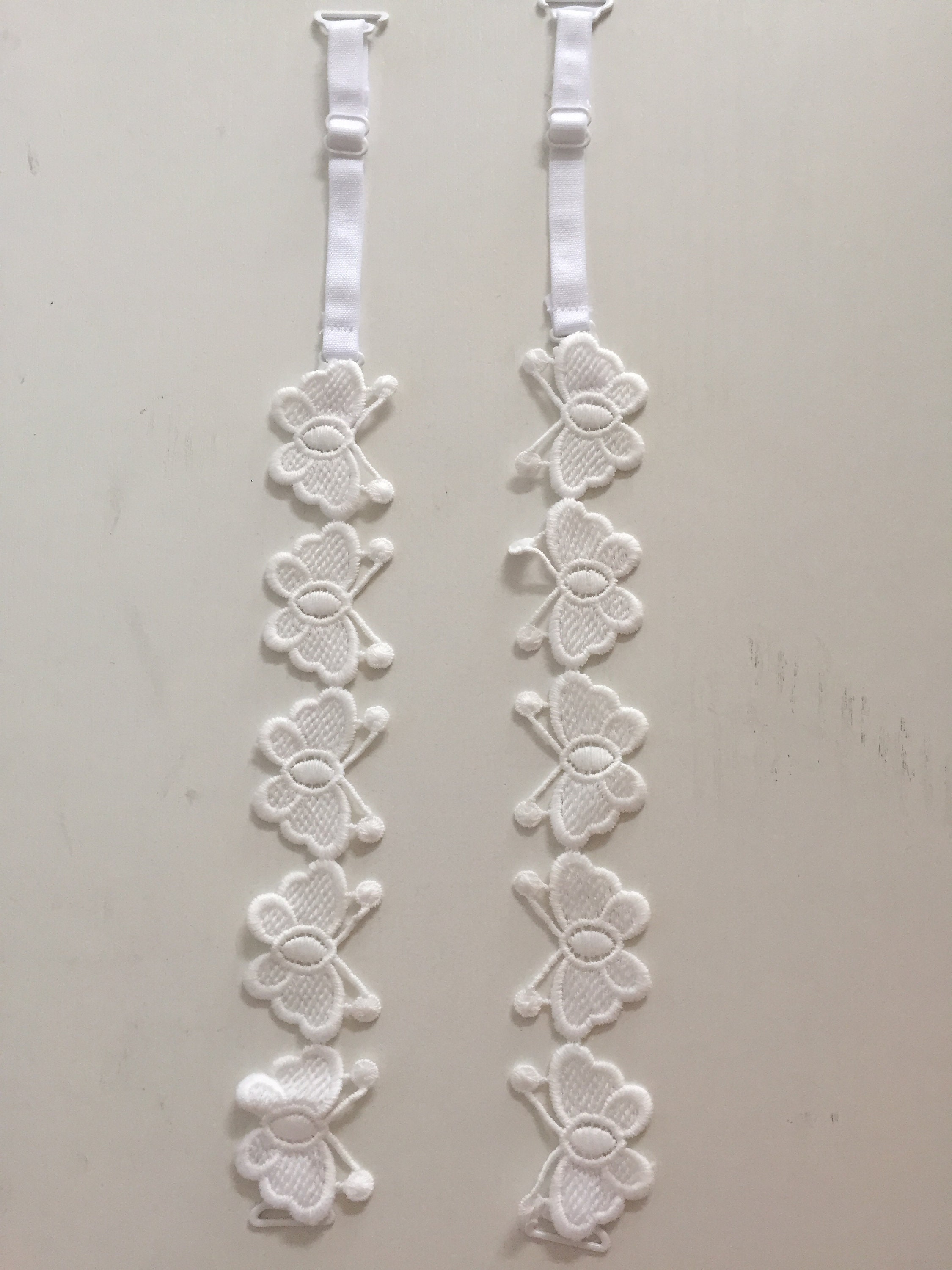 White Butterfly Lace Bra Straps for Halter Top Etsy