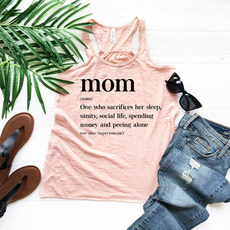 Definition Of A Mom Racerback Tank Expecting Mother Tank Etsy
