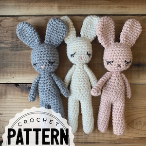 Patrón de conejito de crochet: Mini juguete de animal del bosque (Descarga PDF)